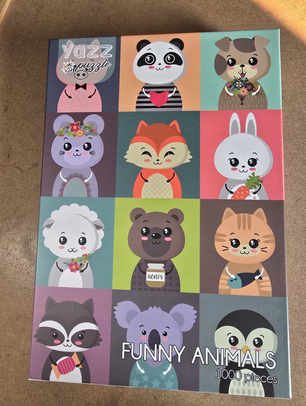 1000 pieces Yazz "Funny Animals" puzzle.